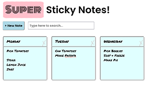 Sticky Note App link